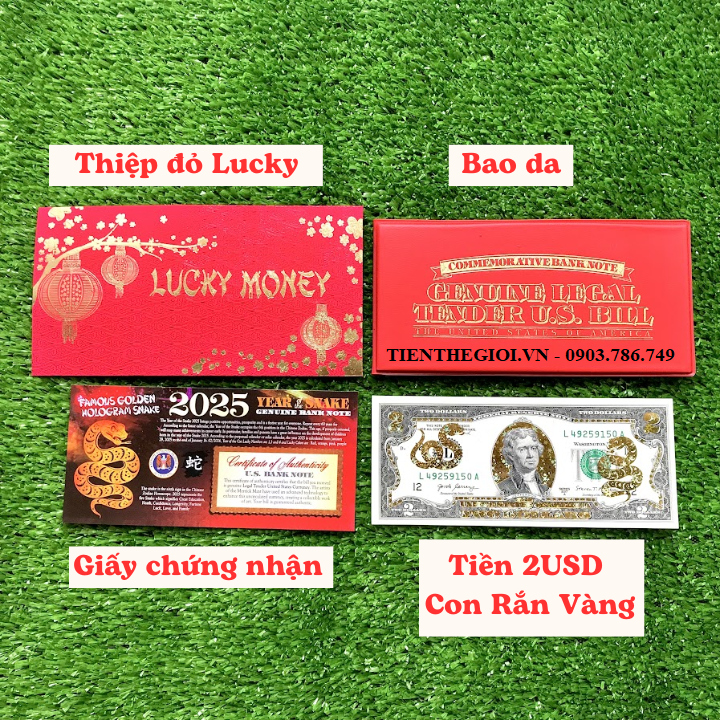 tiền 2usd con rắn 2025 